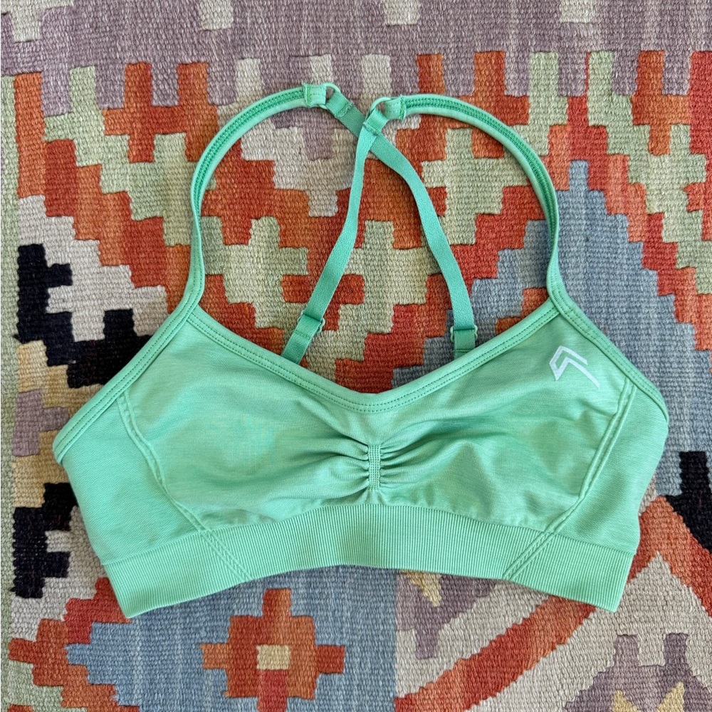 Oner Active Mint Green Strappy Sports Bra